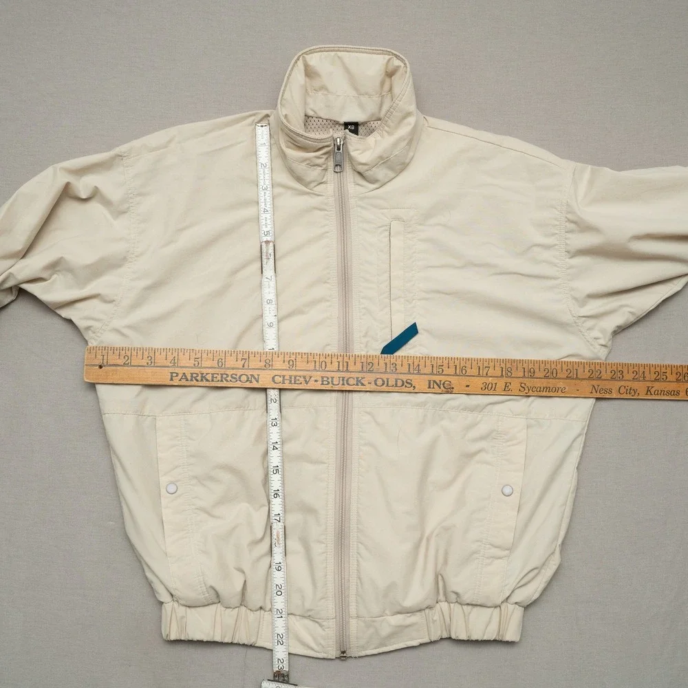 Vintage 90s Patagonia Lightweight Bomber‎ Jacket Cream USA Made XS Zip Up VST